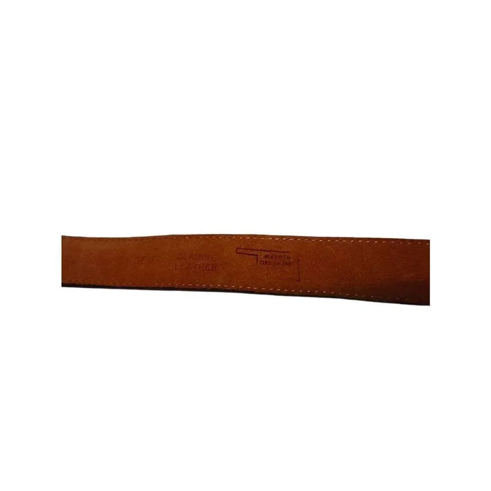 Genuine leather belt Made in Oklahoma Nicely worn in! 44